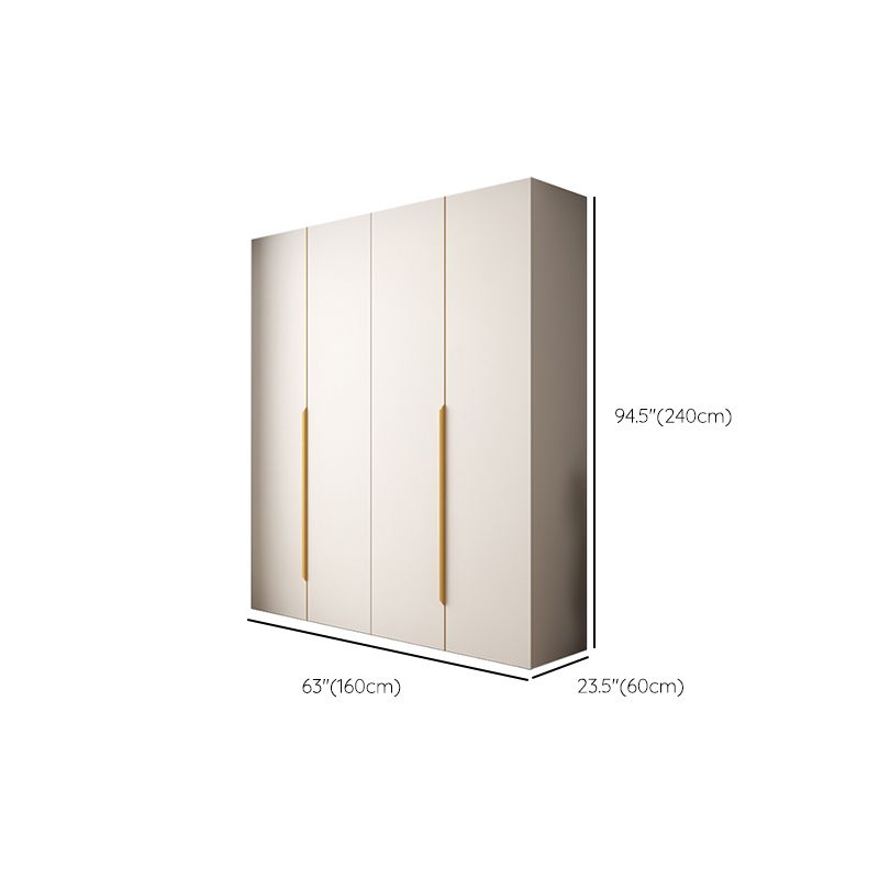 Moderne scharnierende garderobe -kast Wit gemanipuleerde houten garderobe armoire