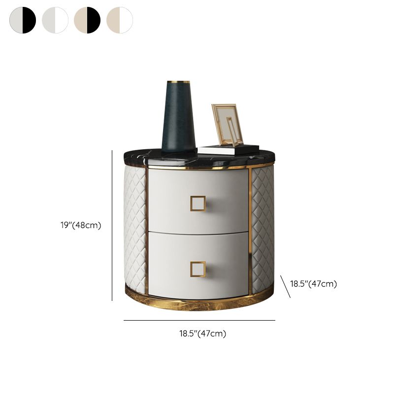 モダンなアクセントテーブルナイトスタンドアンティークフィニッシュベッドサイドキャビネットの引き出し付き