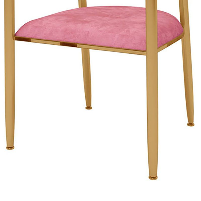 Fabric Dining Chairs Scandinavian Style Open Back Dining Side Chair for Home