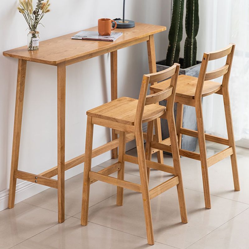 Moderner Bartisch aus massivem Holz, rechteckiger Bartisch für den Pausenraum