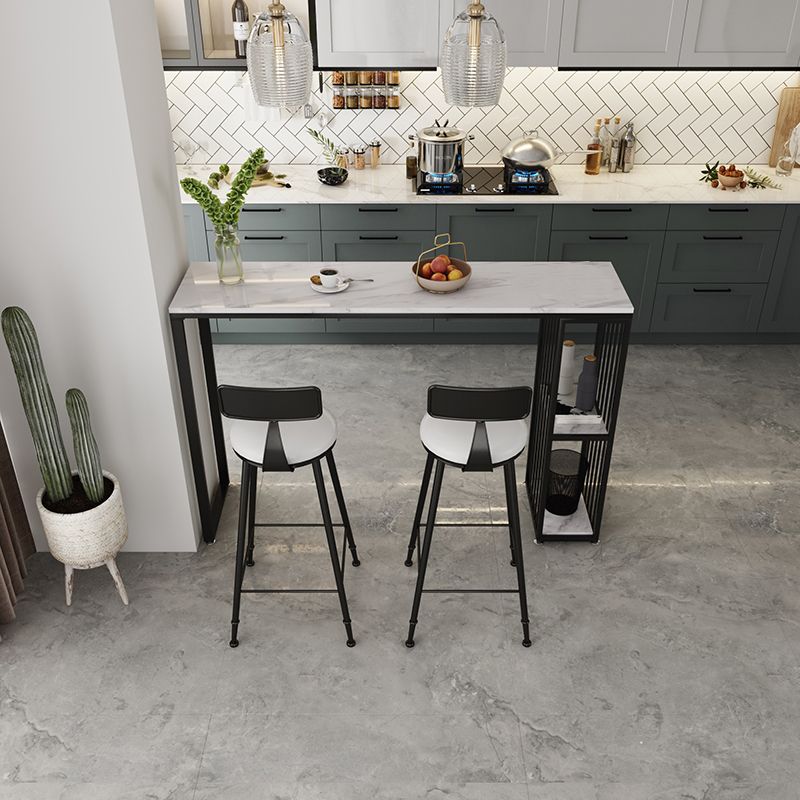 White Marble Kitchen Counter-height Pub Table Rectangle Bar Dining Table Clearhalo 'Bar Furniture' 'Bar Tables' 'bar_tables' 'furn' 'furn_bar_tables' 'Furniture' 'furniture_bar_tables' 'Kitchen & Dining Furniture' 'kitchen&dining_furn' 'kitchen' 1200x1200_567ec470-ccc9-4f1f-8969-822789f6d08e