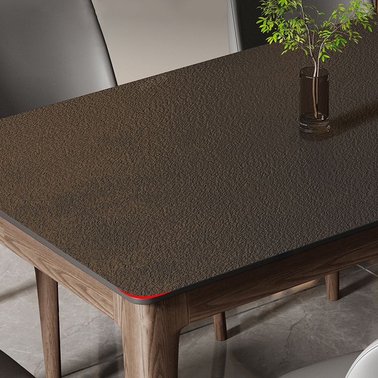 Modern Stone Rectangle Dining Table Wood Legs for Dining Room Clearhalo 'Dining Tables & Seating' 'Dining Tables' 'dining_table' 'furn' 'furn_dining_table' 'Furniture' 'Kitchen & Dining Furniture' 1200x1200_567f2914-9e7c-4b6f-b97c-00a0354b7b1e