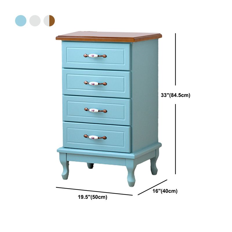 15,74 "Coffre d'accent de large avec tiroirs coffre en bois massif avec des jambes de cabriole