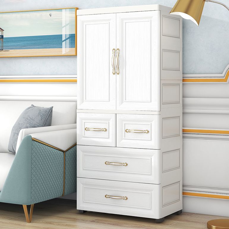 Moderne Stil Plastikgarderobe Tuchstange enthalten Kleiderschrankschrank