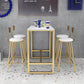 Stone Bar Dining Table Contemporary Bar Table with Trestle Base Clearhalo 'Bar Furniture' 'Bar Tables' 'bar_tables' 'furn' 'furn_bar_tables' 'Furniture' 'furniture_bar_tables' 'Kitchen & Dining Furniture' 1200x1200_56807564-b984-45be-bdc0-2af7a4fe231f