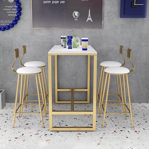 Stone Bar Dining Table Contemporary Bar Table with Trestle Base Clearhalo 'Bar Furniture' 'Bar Tables' 'bar_tables' 'furn' 'furn_bar_tables' 'Furniture' 'furniture_bar_tables' 'Kitchen & Dining Furniture' 1200x1200_56807564-b984-45be-bdc0-2af7a4fe231f