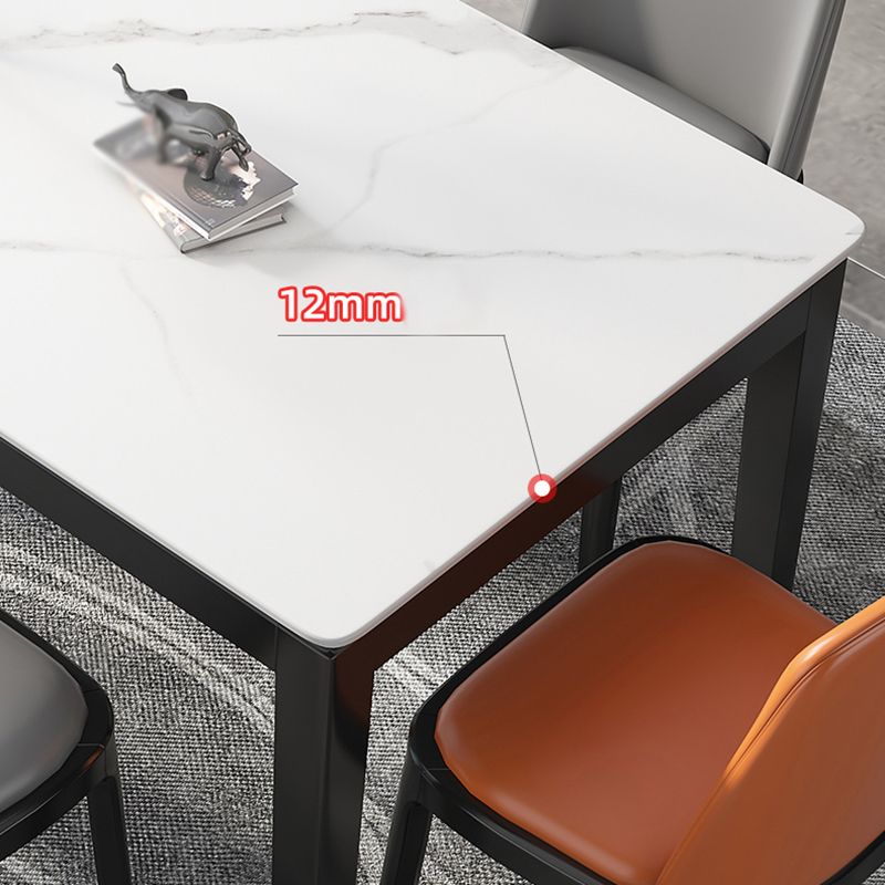 Medieval Modern Sintered Stone Dining Table Rectangle Indoor Table with 4 Legs Clearhalo 'Dining Tables & Seating' 'Dining Tables' 'dining_table' 'furn' 'furn_dining_table' 'Furniture' 'furniture_dining_table' 'Kitchen & Dining Furniture' 1200x1200_56814f67-37a3-4c6a-b73d-c8ddbb8af25c