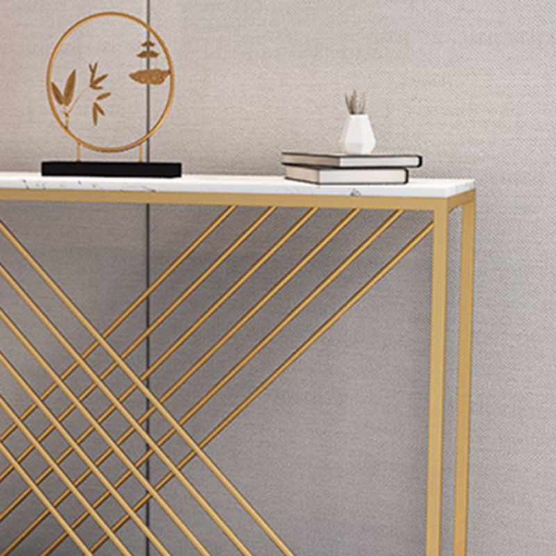 Glam Console Accent Table Rectangle Sofa Console Table in Marble Clearhalo 'Console Tables' 'console_tables' 'Entry & Mudroom Furniture' 'furn' 'furn_console_tables' 'Furniture' 1200x1200_5681880b-4012-4d65-a130-1f94ff88a824