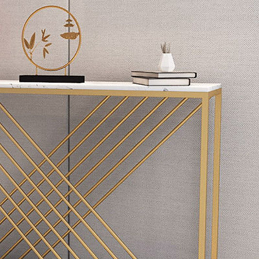 Glam Console Accent Table Rectangle Sofa Console Table in Marble Clearhalo 'Console Tables' 'console_tables' 'Entry & Mudroom Furniture' 'furn' 'furn_console_tables' 'Furniture' 1200x1200_5681880b-4012-4d65-a130-1f94ff88a824