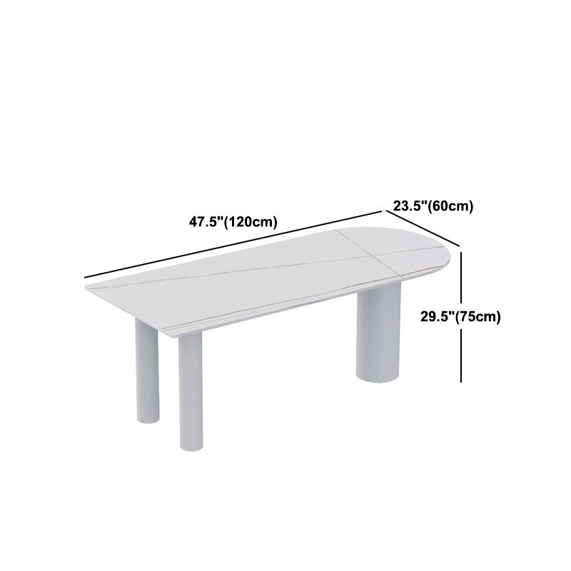 SinteredStone Home Dining Table Modern White Dining Room Table Clearhalo 'Dining Tables & Seating' 'Dining Tables' 'dining_table' 'furn' 'furn_dining_table' 'Furniture' 'Kitchen & Dining Furniture' 1200x1200_56826198-206a-4488-b138-c86756c889e1