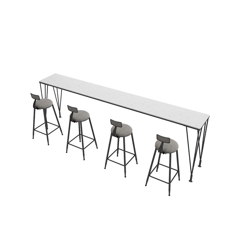 Modern Rectangle Legs Bistro Bar Desk Cafe Counter Height Table(only table) Clearhalo 'Bar Furniture' 'Bar Tables' 'bar_tables' 'furn' 'furn_bar_tables' 'Furniture' 'furniture_bar_tables' 'Kitchen & Dining Furniture' 'kitchen&dining_furn' 'kitchen' 1200x1200_5682b96d-8cf0-4761-8b3b-e0f88f537ae9