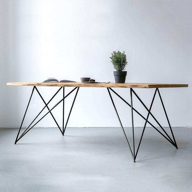 Rectangle Shape Luxury Dining Table Solid Wood Fixed Table for Restaurant Clearhalo ' dining_table' 'Dining Tables & Seating' 'Dining Tables' 'furn' 'furn_dining_table' 'Furniture' 'furniture_dining_table' 'Kitchen & Dining Furniture' 'kitchen&dining_furn' 'kitchen' 'kitchen_dining_table' 1200x1200_5682fa49-5984-448d-9c09-692eee7a52c5