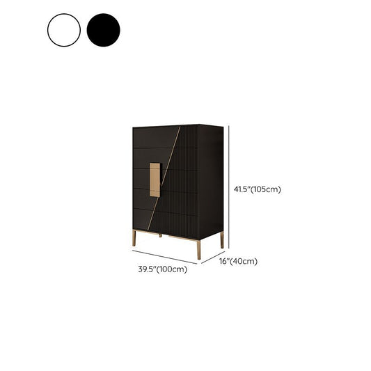 Glam Horizontal Storage Chest Wood Soft-Close Drawers Double Chest