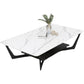 Cross Legs Slate Coffee Table Shelf Included Simple Single Cocktail Table