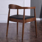 Contemporary Home Wood Arm Chair Matte Finish Open Back Dining Chair