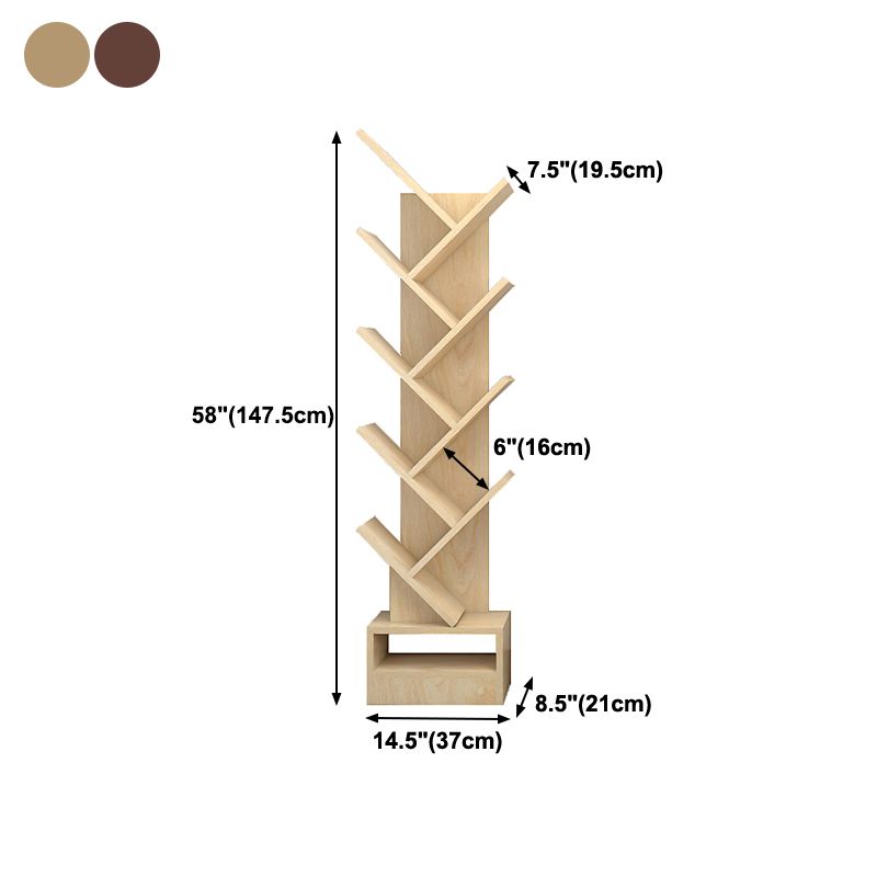 Contemporary Style Geometric Bookcase Vertical Closed Back Book Shelf Clearhalo 'Bookcases' 'furn' 'furn_bookcases' 'Furniture' 'furniture_bookcases' 'Office Furniture' 1200x1200_56857b76-2f20-4da5-9426-058ae9f135c4