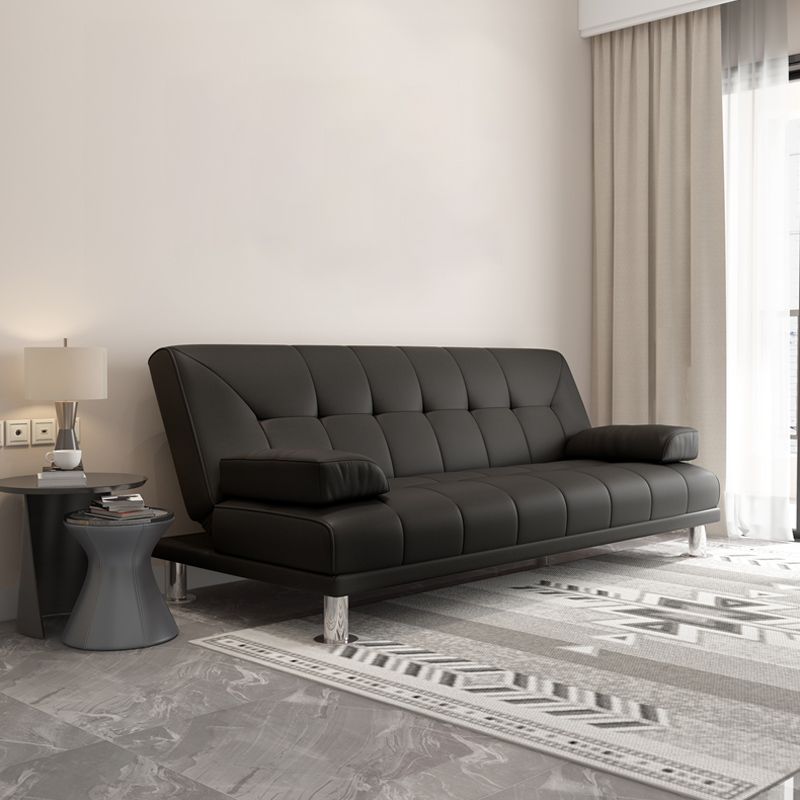Biscuit Back Faux Leather Pillow Top Arm Sofa with Foldable and Stain Resistant Clearhalo 'furn' 'furn_sofas' 'Furniture' 'furniture_sofas' 'kitchen' 'kitchen_sofas' 'Living Room Furniture' 'Sofa' 'sofas' 1200x1200_56870e00-d6e5-4e71-a05a-4b1b4d2092c3