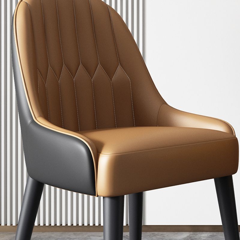 Nordic Style Dining Chair Metal Arm Parsons Chair for Kitchen Clearhalo ' kitchen&dining_furn' 'Dining Chairs' 'Dining Tables & Seating' 'dining_chair' 'furn' 'furn_dining_chair' 'Furniture' 'furniture_dining_chair' 'Kitchen & Dining Furniture' 'kitchen' 1200x1200_56871194-c97a-4501-9613-c7b88cc003eb