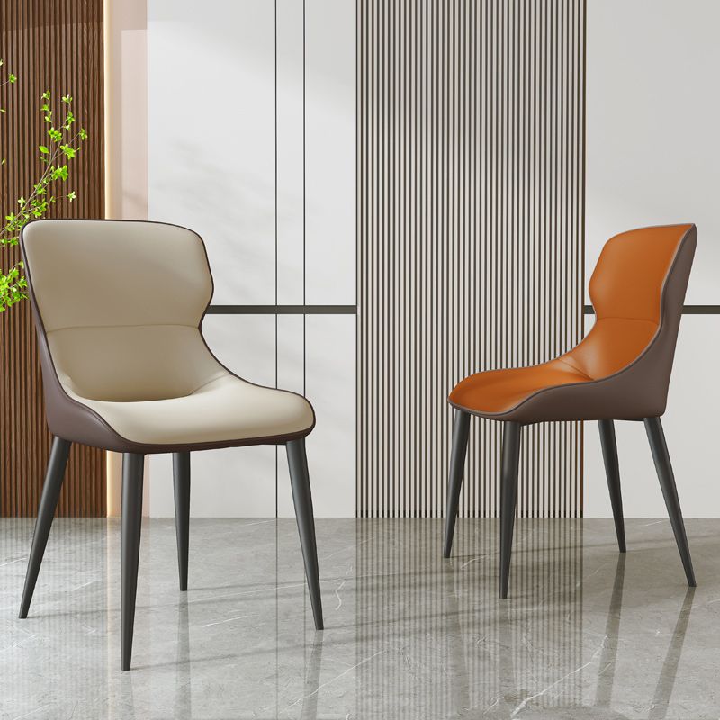 Modern Dining Room Chairs Armless Leather Dining Chairs for Home Clearhalo 'Dining Chairs' 'Dining Tables & Seating' 'dining_chair' 'furn' 'furn_dining_chair' 'Furniture' 'furniture_dining_chair' 'Kitchen & Dining Furniture' 1200x1200_56874a71-c1ca-4ab9-9b7a-4de6ad1612d2