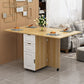 Solid Wood Mid-Century Rectangle Table Wooden Top Table with Drop Leaf Clearhalo ' dining_table' 'Dining Tables & Seating' 'Dining Tables' 'furn' 'furn_dining_table' 'Furniture' 'furniture_dining_table' 'Kitchen & Dining Furniture' 'kitchen&dining_furn' 'kitchen' 'kitchen_dining_table' 1200x1200_56883231-41f6-4368-afb3-851b45dc9a5e