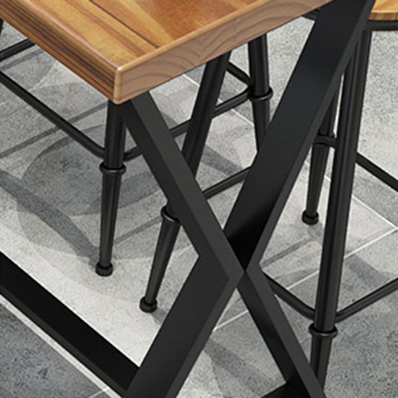 Glam Bar-height Table Solid Wood Top Pub Table for Patio Use Clearhalo 'Bar Furniture' 'Bar Tables' 'bar_tables' 'furn' 'furn_bar_tables' 'Furniture' 'Kitchen & Dining Furniture' 1200x1200_5688638e-40ad-42d8-bb41-8919351a1da6