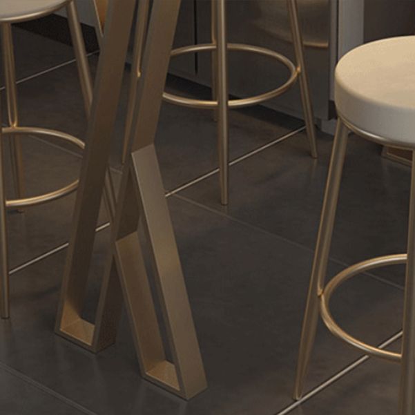 Traditional Luxury Bar Table Stone Top Bar Dining Table with Sled Base Clearhalo 'Bar Furniture' 'Bar Tables' 'bar_tables' 'furn' 'furn_bar_tables' 'Furniture' 'furniture_bar_tables' 'Kitchen & Dining Furniture' 1200x1200_5688b1a4-3c28-41a4-bb67-9e9425bedbbc