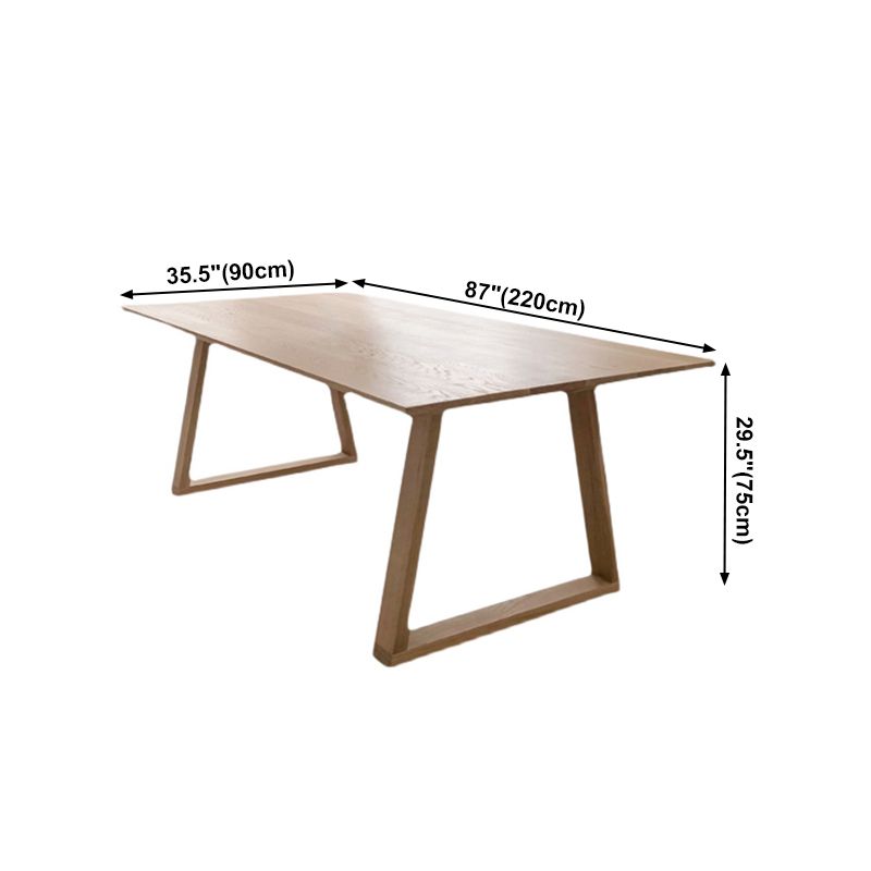 Solid Wood Industrial Rectangle Table Wood Top Indoor Table with Sled Base Clearhalo ' dining_table' 'Dining Tables & Seating' 'Dining Tables' 'furn' 'furn_dining_table' 'Furniture' 'furniture_dining_table' 'Kitchen & Dining Furniture' 'kitchen&dining_furn' 'kitchen' 'kitchen_dining_table' 1200x1200_56890cda-61bb-4eb8-be15-f176f99720d6