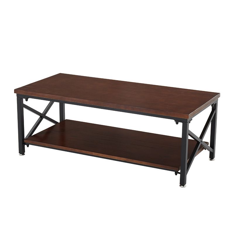 Rectangular Frame Cocktail Table Contemporary Coffee Table with Storage Clearhalo 'Coffee & Accent Tables' 'Coffee Tables' 'coffee_tables' 'furn' 'furn_coffee_tables' 'Furniture' 'furniture_coffee_tables' 'Living Room Furniture' 1200x1200_56890f40-8371-4623-8385-8b3286824471