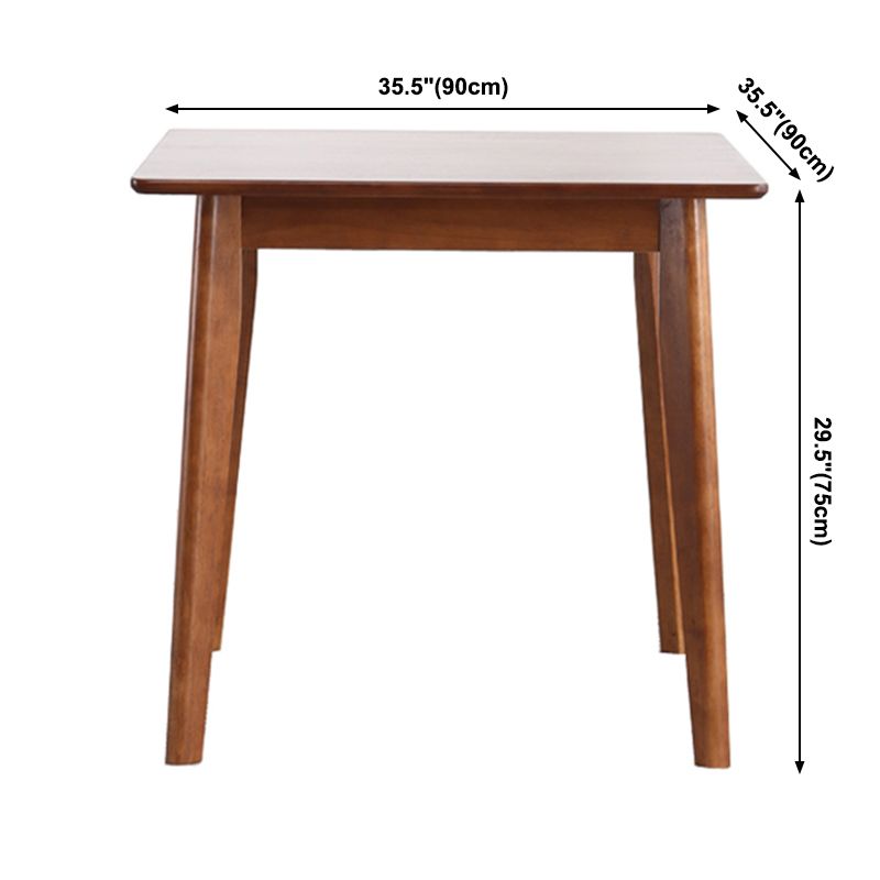 Square Shape Industrial Dining Table Wood Color Fixed Table with Rubberwood Solid Wood Clearhalo ' dining_table' 'Dining Tables & Seating' 'Dining Tables' 'furn' 'furn_dining_table' 'Furniture' 'furniture_dining_table' 'Kitchen & Dining Furniture' 'kitchen&dining_furn' 'kitchen' 'kitchen_dining_table' 1200x1200_568b4395-1ed7-4a8d-87c1-673b4b276a96