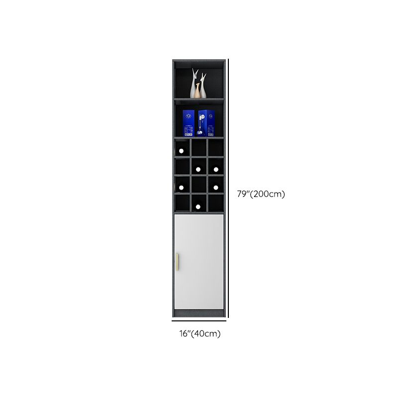 Modern Freestanding Manufactured Wood Wine Bottle Rack with Shelf Clearhalo 'furn' 'furn_wine_racks' 'Furniture' 'Kitchen & Dining Furniture' 'Wine Racks' 'wine_racks' 1200x1200_568b761a-a9b6-466a-8886-fc257f2b7372