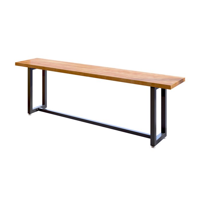 Industrial Trestle Base Dining Table Metal and Wood Dining Table Clearhalo 'Dining Tables & Seating' 'Dining Tables' 'dining_table' 'furn' 'furn_dining_table' 'Furniture' 'Kitchen & Dining Furniture' 1200x1200_568c2222-82ae-4dfd-8dac-3b81369e01a3