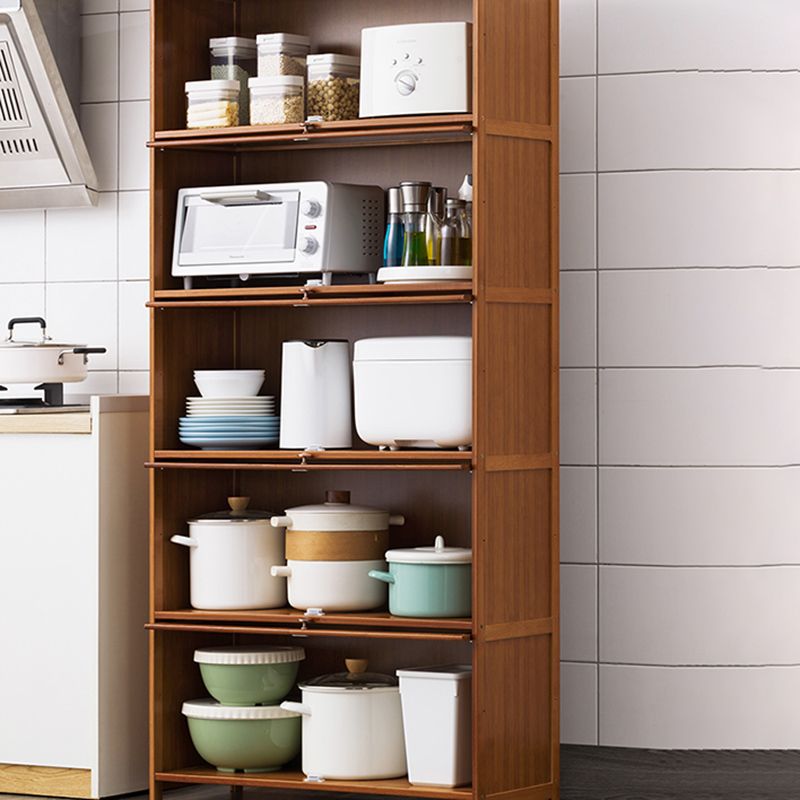 Server da pranzo di bambù Brown Celevaboard a buffet contemporaneo per casa