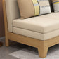 Armless Convertible Sofa Bed with Pillows Seating with Storage