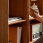 Bibliothèque arrière fermée standard en bois contemporain bibliothèque naturelle