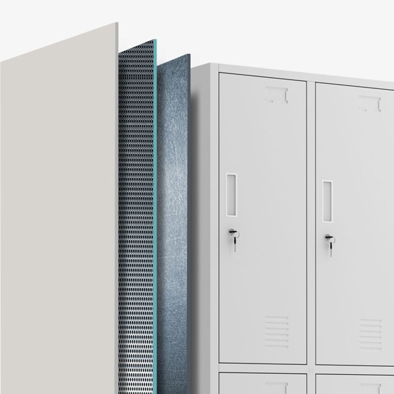 Steel Wardrobe Armoire Contemporary White Storage Cabinet for Home