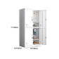 White Metal Wardrobe Armoire Contemporary Hinged Wardrobe Cabinet