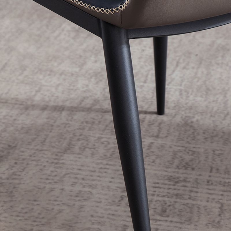 Modern Style Faux Leather Side Chair Wingback Arm Chair for Dining Room Clearhalo 'Dining Chairs' 'Dining Tables & Seating' 'dining_chair' 'furn' 'furn_dining_chair' 'Furniture' 'furniture_dining_chair' 'Kitchen & Dining Furniture' 1200x1200_5690f961-4b61-4651-a2d2-bcfa3012ae25