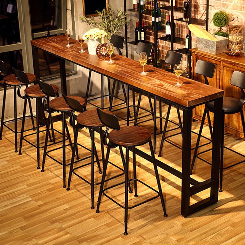 1/6/11 Pieces Bar Stool and Table Set Industrial Pub Dining Set Clearhalo 'Bar Furniture' 'furn' 'furn_home_bar_bar_sets' 'Furniture' 'Home Bars & Bar Sets' 'home_bar_bar_sets' 'Kitchen & Dining Furniture' 1200x1200_569226d2-f697-443a-a739-5c4aadc26236