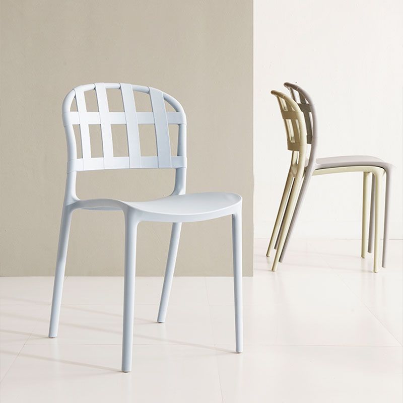 Scandinavian Style Armless Open Back Chairs Stacking Plastic Side Chair Clearhalo ' kitchen&dining_furn' 'Dining Chairs' 'Dining Tables & Seating' 'dining_chair' 'furn' 'furn_dining_chair' 'Furniture' 'furniture_dining_chair' 'Kitchen & Dining Furniture' 'kitchen' 1200x1200_56927571-cf97-47e5-a96f-c1e9fa2b8caa
