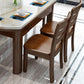 Modern Marble Rectangle Shape Dining Furniture 4 Wood Legs Table Formal for Dining Room Furniture Clearhalo 'Dining Room Sets' 'Dining Tables & Seating' 'dining_room_set' 'furn' 'furn_dining_room_set' 'Furniture' 'furniture_dining_room_set' 'Kitchen & Dining Furniture' 'kitchen&dining_furn' 'kitchen' 1200x1200_5693bd6b-4f10-4691-a365-80ea30402ca4
