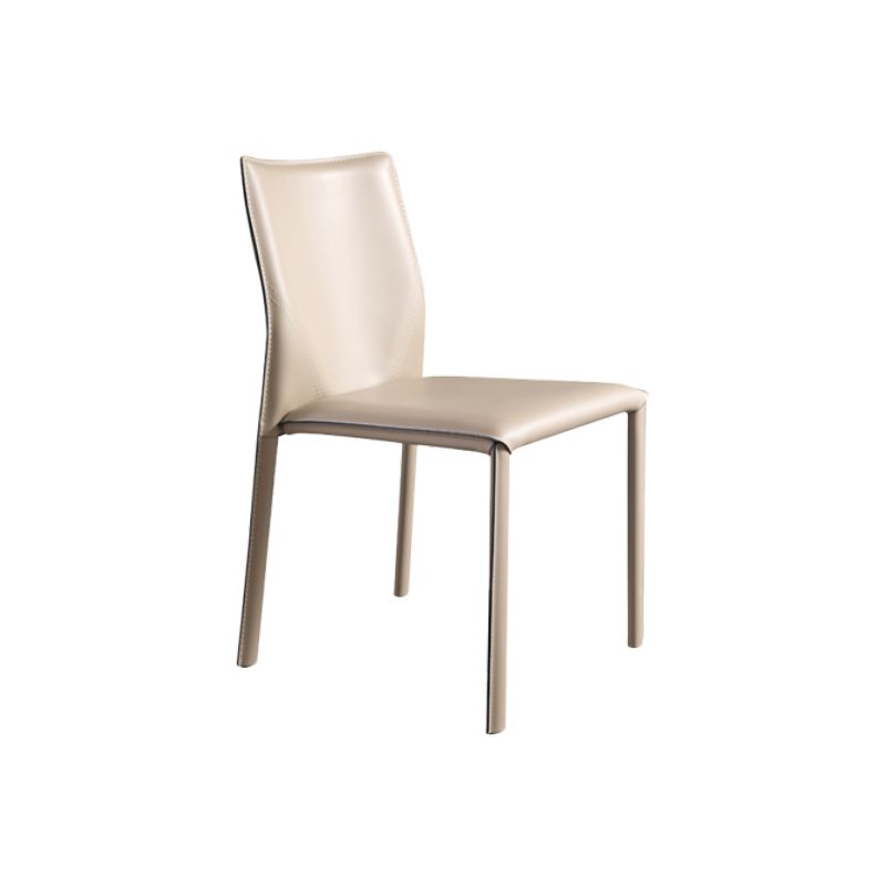 Faux Leather Kitchen Dining Chairs Armless Chairs with Metal Base Clearhalo 'Dining Chairs' 'Dining Tables & Seating' 'dining_chair' 'furn' 'furn_dining_chair' 'Furniture' 'Kitchen & Dining Furniture' 1200x1200_5693c44c-5310-47db-8fde-1be0fd9cae9b