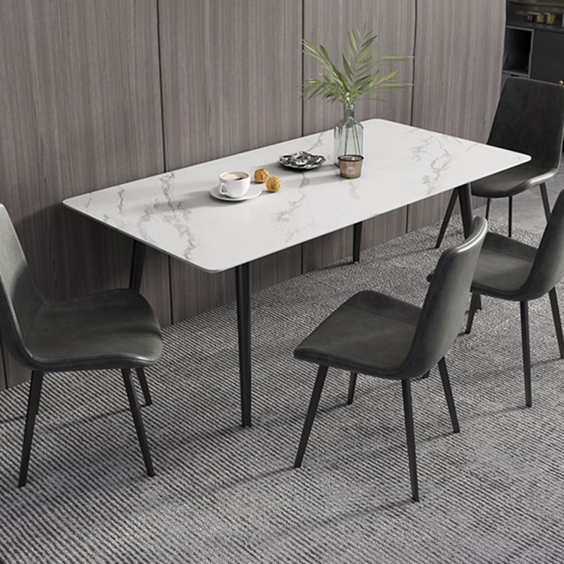 Modern Dinette Set with Solid Back Chairs 1/4/5/6/7 Pcs Stone Top Dining Table Set Clearhalo 'Dining Room Sets' 'Dining Tables & Seating' 'dining_room_set' 'furn' 'furn_dining_room_set' 'Furniture' 'Kitchen & Dining Furniture' 1200x1200_56950c78-0dd0-495c-8110-66cb563e1ce8