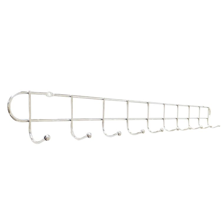Industrial Entryway Kit Silver Stainless Steel Wall-Mounted with Hooks Coat Hanger Clearhalo 'Entry & Mudroom Furniture' 'furn' 'furn_hall_tree_coat_racks' 'Furniture' 'Hall Trees & Coat Racks' 'hall_tree_coat_racks' 1200x1200_56950e9b-ee27-47f6-b8e2-069be98ddb9e