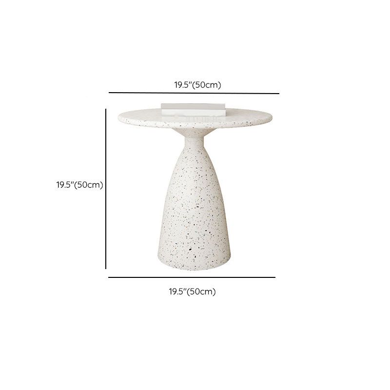 Round White Metal Coffee Table Modern Cocktail Table for Living Room Clearhalo 'Coffee & Accent Tables' 'Coffee Tables' 'coffee_tables' 'furn' 'furn_coffee_tables' 'Furniture' 'Living Room Furniture' 1200x1200_56951d0d-36ca-44a7-bde5-2684da906b1c