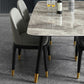 Rectangle Luxury Dining Table Grey Sintered Stone Top Table with 4 Legs