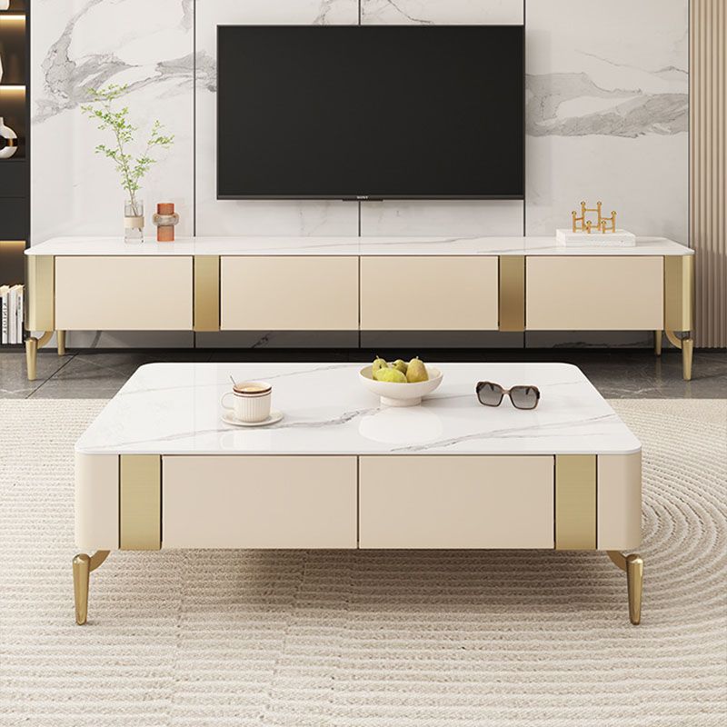 Stone TV Stand Console Enclosed Storage TV Media Stand with Drawers Clearhalo 'furn' 'furn_tv_stands_entertainment_centers' 'Furniture' 'Living Room Furniture' 'TV Stands & Entertainment Centers' 'TV Stands & Media Storage Furniture' 'tv_stands_entertainment_centers' 1200x1200_5696d3b1-539d-4e49-986a-5015c120d882