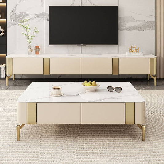 Stone TV Stand Console Enclosed Storage TV Media Stand with Drawers Clearhalo 'furn' 'furn_tv_stands_entertainment_centers' 'Furniture' 'Living Room Furniture' 'TV Stands & Entertainment Centers' 'TV Stands & Media Storage Furniture' 'tv_stands_entertainment_centers' 1200x1200_5696d3b1-539d-4e49-986a-5015c120d882