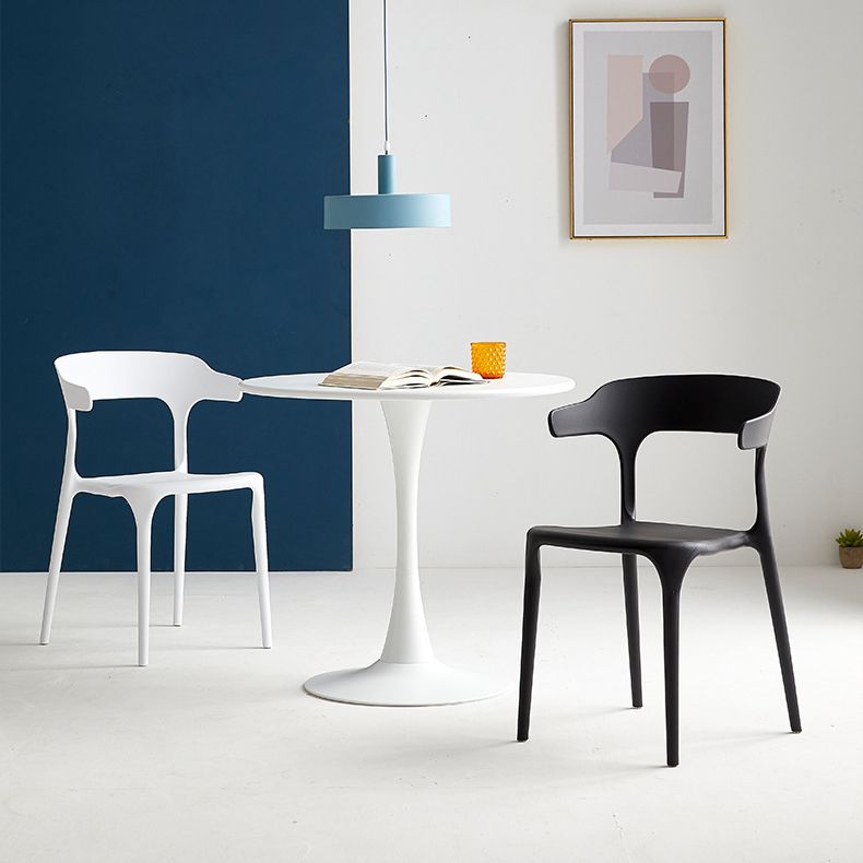 Plastic Modern Kitchen Side Chair 20'' Wide Matte Finish Arm Chair with 4 Legs Clearhalo ' kitchen&dining_furn' 'Dining Chairs' 'Dining Tables & Seating' 'dining_chair' 'Furniture' 'furniture_dining_chair' 'Kitchen & Dining Furniture' 'kitchen' 1200x1200_56982c61-5114-4a06-a92f-8a71fc38f594