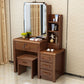 Traditional Solid Wood Make-up Vanity with Mirror and Stool,6 Drawers Clearhalo 'Bedroom Furniture' 'furn' 'furn_makeup_vanities' 'Furniture' 'Makeup Vanities' 'makeup_vanities' 1200x1200_569879ed-03fe-4438-971a-ed234737dd01