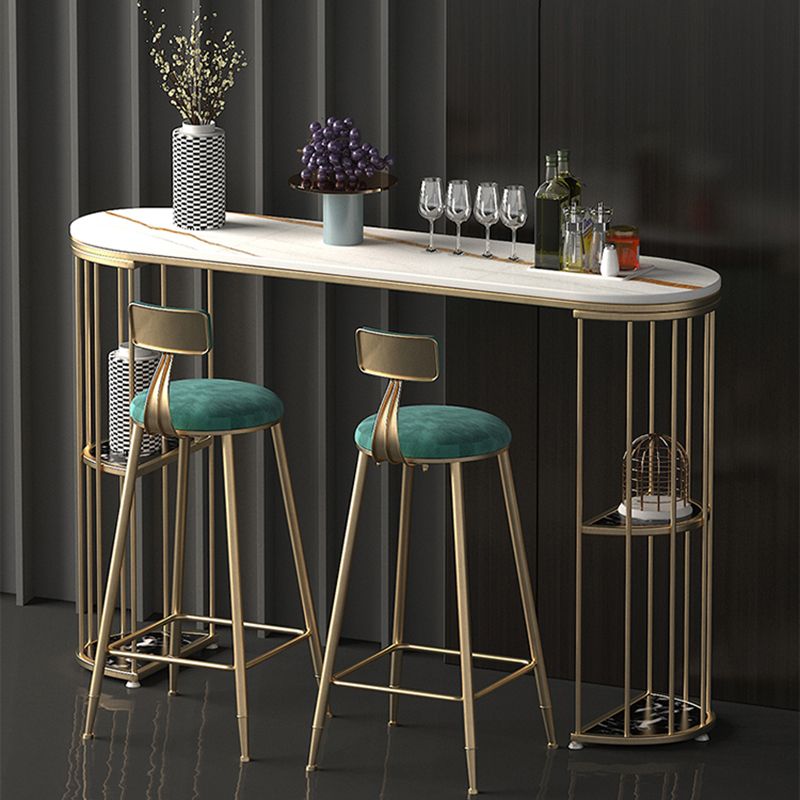 Contemporary Storage Bistro Accent Dining Table Indoor Double Pedestal Patio Bar Table Clearhalo 'Bar Furniture' 'Bar Tables' 'bar_tables' 'furn' 'furn_bar_tables' 'Furniture' 'furniture_bar_tables' 'Kitchen & Dining Furniture' 1200x1200_5699b16f-961c-4a02-926e-d454e9f11f3a